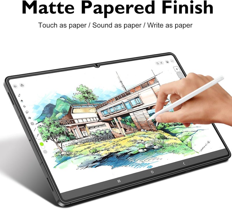 Esanik 2 Pack Like Paper Glass Screen Protector for Samsung Galaxy Tab S11 Ultra(14.6 inch) 9H Tempered Glass Film with Alignment Frame, Writing Like on Paper, Anti Glare - Image 2